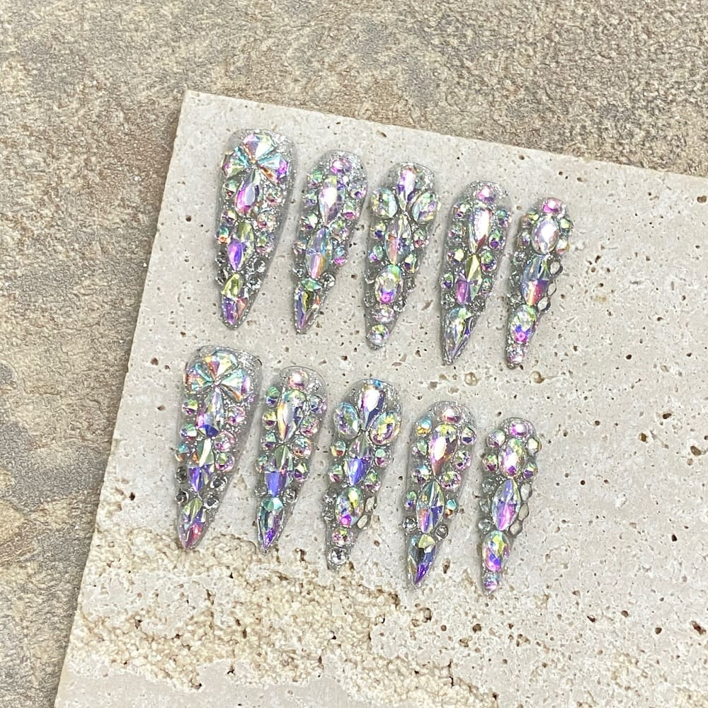 Full-Coverage Bling Egyptian Queen Press-On Nails