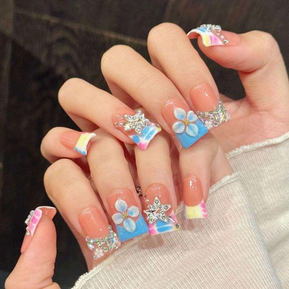Carved Duckbill Press-On Nails