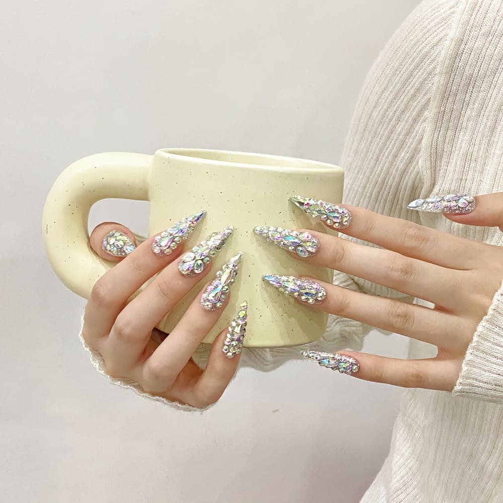 Full-Coverage Bling Egyptian Queen Press-On Nails