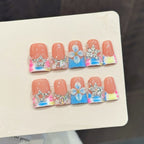 Carved Duckbill Press-On Nails