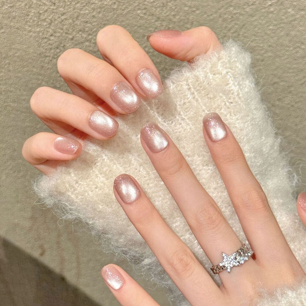 Gradient Bow Sweet Press-On Nails