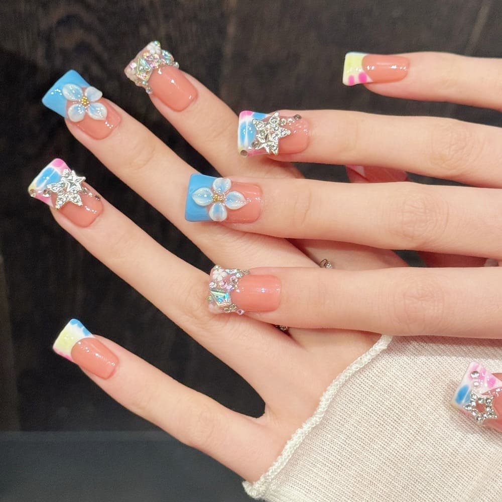 Carved Duckbill Press-On Nails