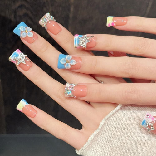 Carved Duckbill Press-On Nails