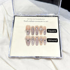 Hand-Painted Mermaid Tail Cat’s Eye Press-On Nails